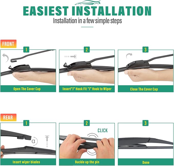 24" 22" 12" Windshield Wiper Blades Replacement - Image 8