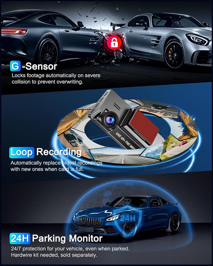 Dash Cam Front 4K Built-in 5GHz WiFi - Image 7