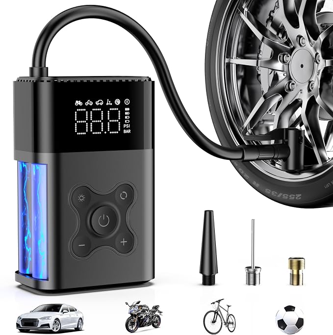 Tire Inflator Portable Air Compressor, 150 PSI Air Pump by ZSX