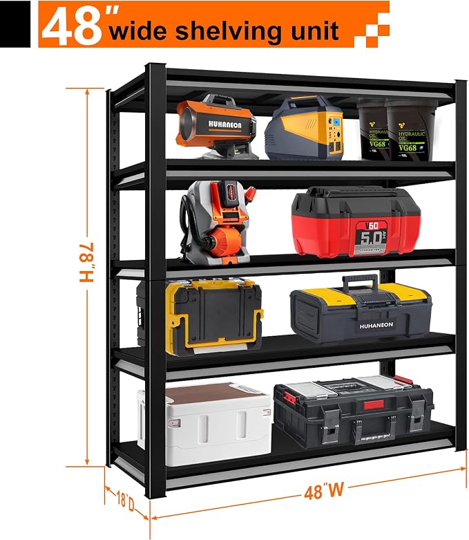 Garage Storage Shelves Heavy Duty, 48”W Shelving Units and Storage Rack - Image 2