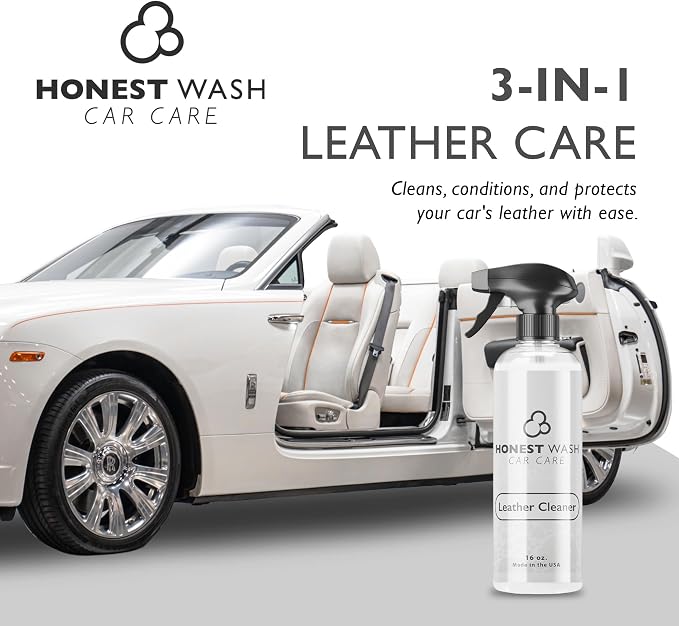 Honest Wash Car Leather Cleaner – Cleans, Conditions, & Restores Leather | - Image 2