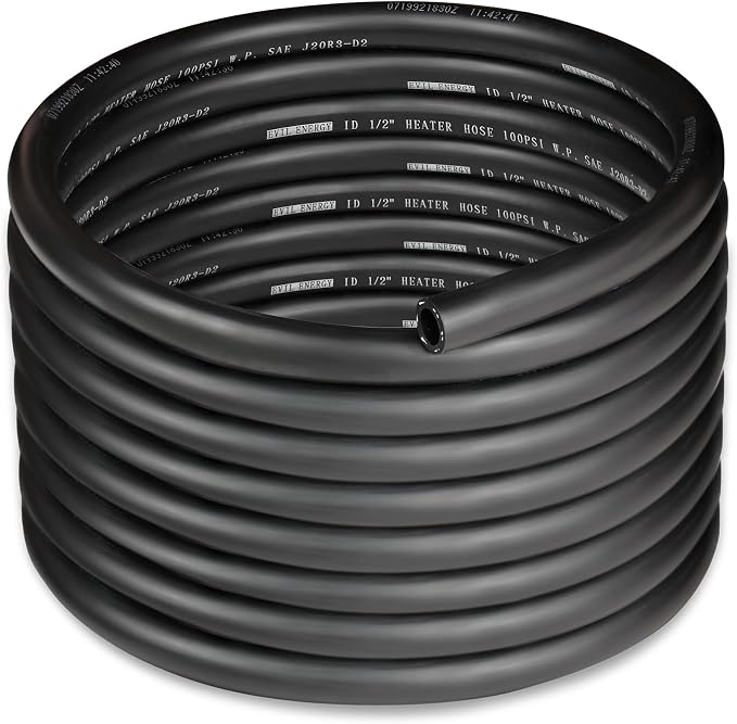 EVIL ENERGY 1/2" Heater Hose Coolant Radiator Straight 100PSI SAE 20R3 20FT by EVILENERGY
