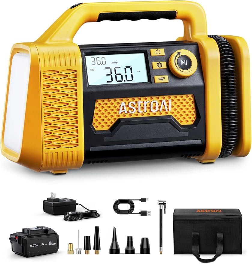AstroAI TC3 Air Compressor Portable Tire Inflator Offroad Air Compressor by AstroAI