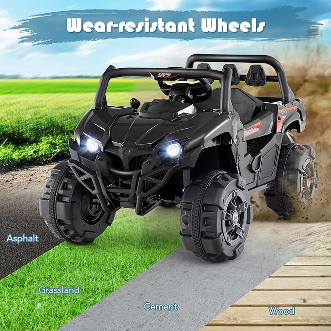 OLAKIDS 12V Ride on Car UTV, Battery Powered Off-Road Kids Electric Vehicles - Image 4