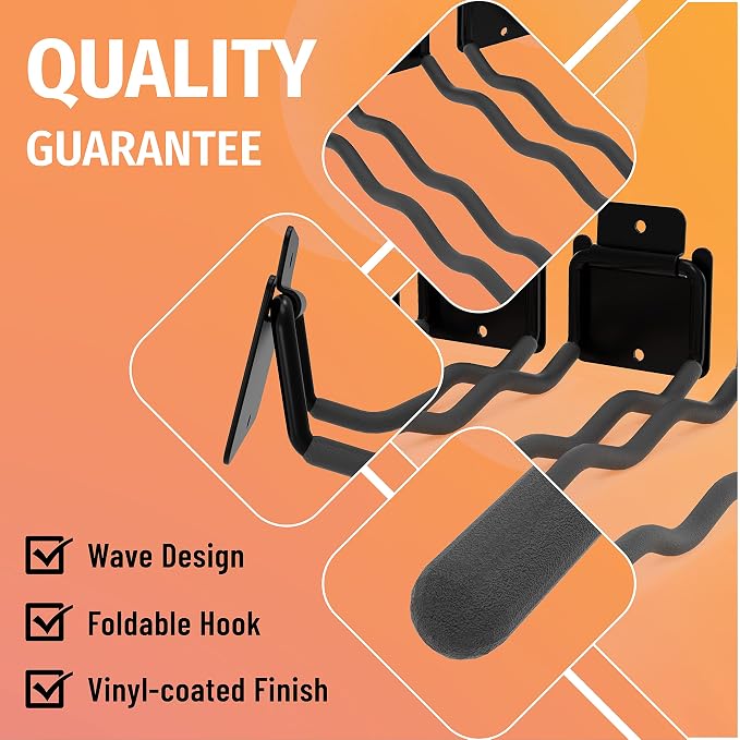 HUHOLE Garage Hooks, Ladder Hangers - Image 4