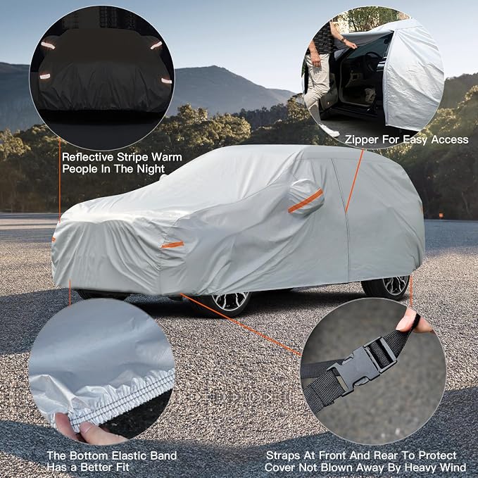 Kayme 6 Layers SUV Car Cover Waterproof All Weather - Image 3
