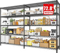REIBII 72.8" W Storage Shelves Load 1600LBS, 5 Tier Metal Shelving Unit Wire by REIBII