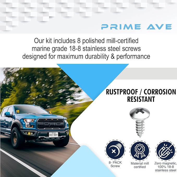 Stainless Steel License Plate Screws - Image 2