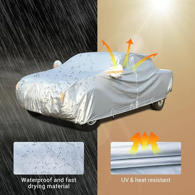 Tecoom Truck Cover Waterproof All Weather, 3 Layers Pickup Cover - Image 5