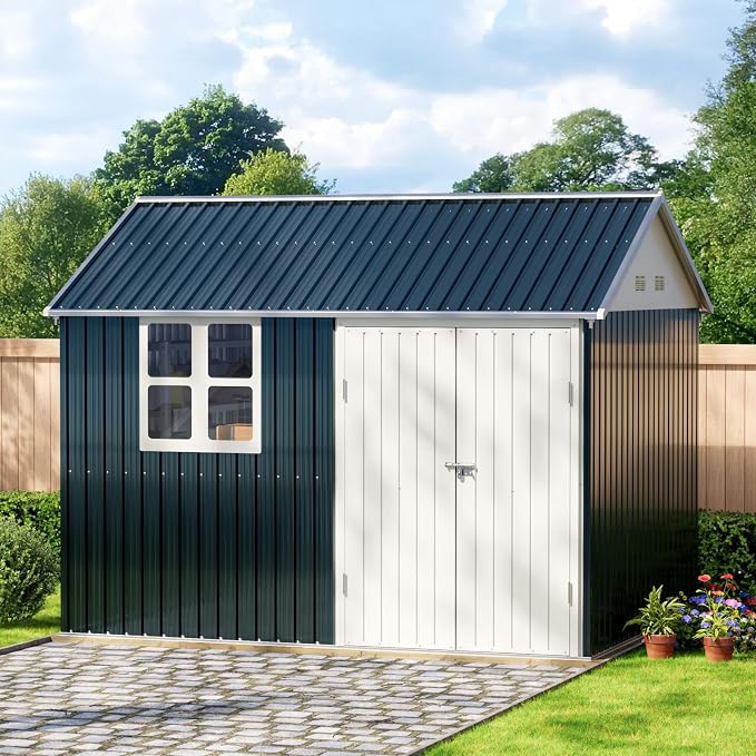 10X8FT Outdoor Steel Storage Shed - Image 6