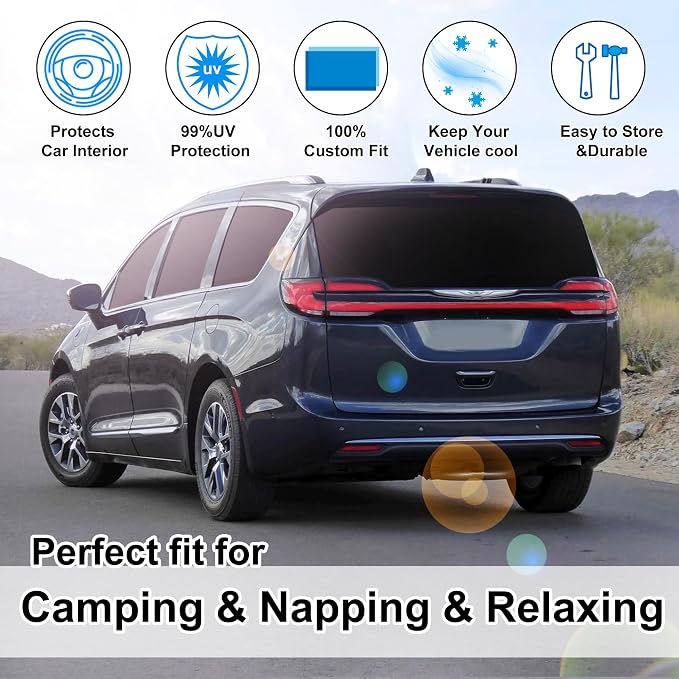 TINGLU Window Shades for Chrysler Pacifica Minivan 2017-2025 Accessories Full - Image 6