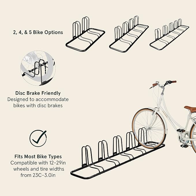 Retrospec Stash Rack 2, 4 & 5 Bike Floor Stand Bicycle Storage Organizer - Image 2