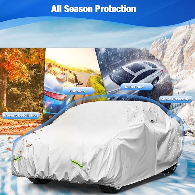 YOLENY Car Cover Waterproof All Weather Full Exterior Covers - Image 6