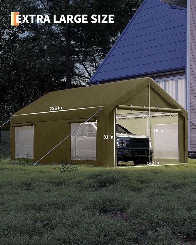12 x 20FT Heavy Duty Carport - Image 3