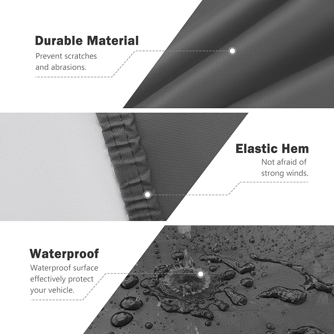 MORNYRAY Compatible with Toyota Tacoma, Car Cover Outdoor Waterproof Sun Rain - Image 5