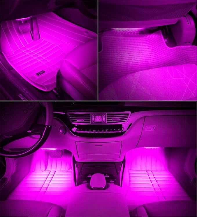 Car LED Strip Light, EJ's SUPER CAR 4pcs 36 LED Car Interior Lights Under Dash - Image 8