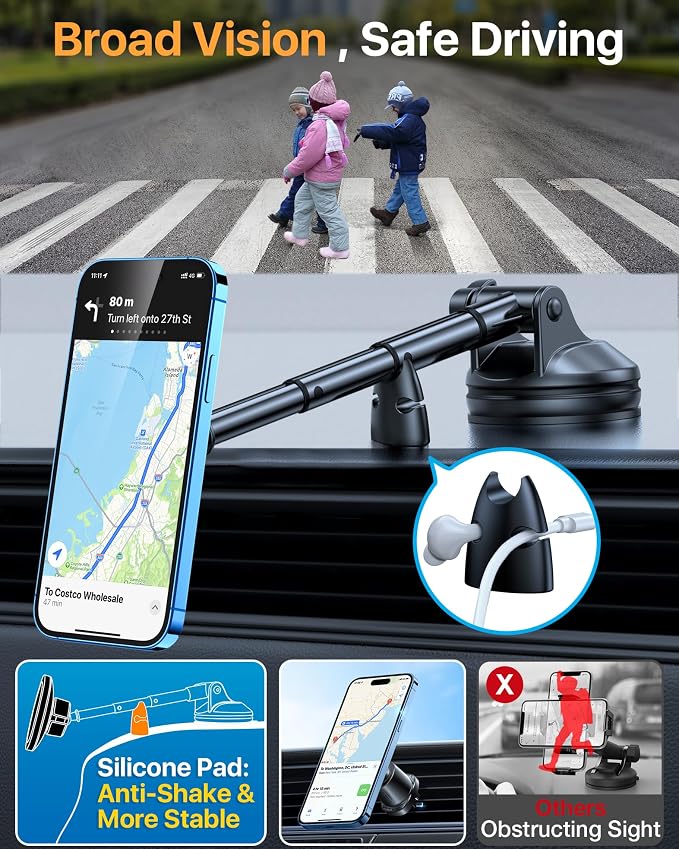 2025 Upgraded for Magsafe Car Mount Powerful Magnetic Cell Phone Holder for Car - Image 6