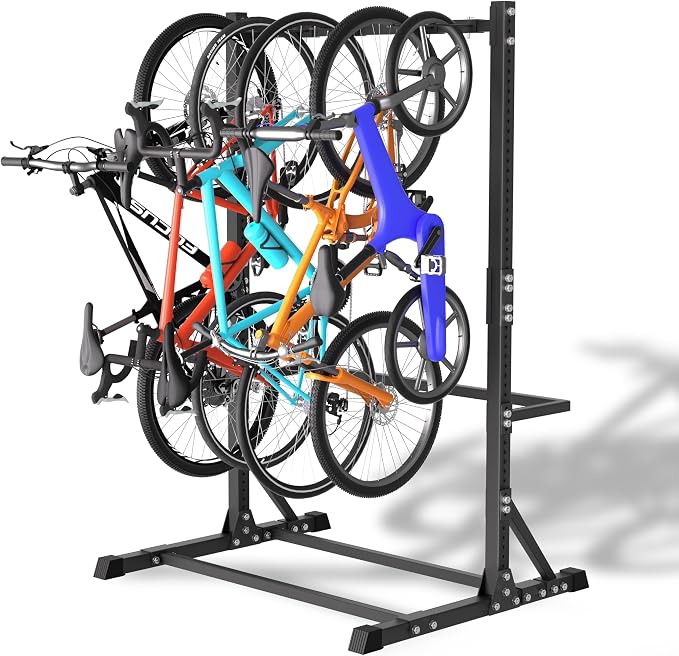 5 Bike Storage Rack, Freestanding Vertical Bicycle Stand by CHICAURA