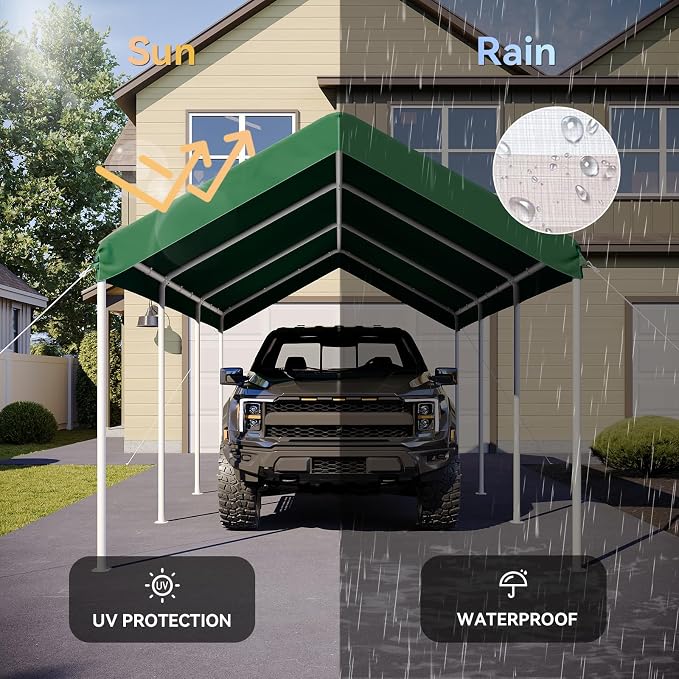 Aoxun 10x20 ft Heavy Duty Carport - Image 3