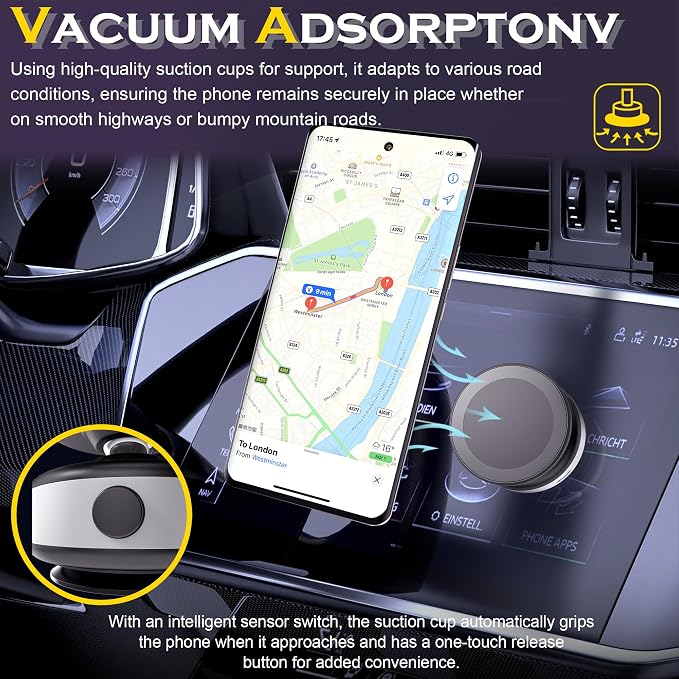 Fostex Vacuum Magnetic Phone Holder Magnet, 360 Adjustable Rotatable Magnetic - Image 3