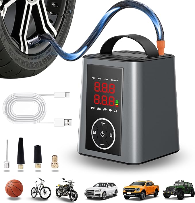 Amooca Tire Inflator Smart Fast Auto Tire Inflation 150 PSI 20000mAh Cordless by Amooca