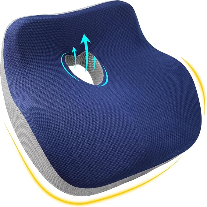 Car Seat Cushion, Ergonomic Memory Foam Car Cushion by Allaboutsla
