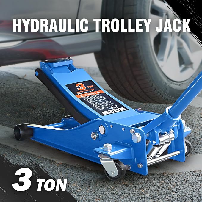 DNA MOTORING Low Profile Hydraulic Trolley Service/Floor Jack, 3 Ton Capacity - Image 2