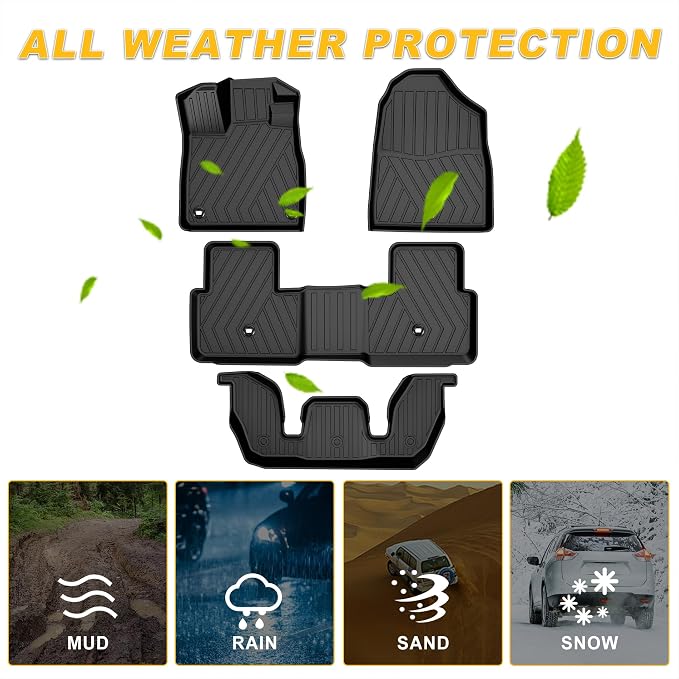 2025 Pilot Floor Mats & Cargo Liner & Backrest Mat Fit - Image 9