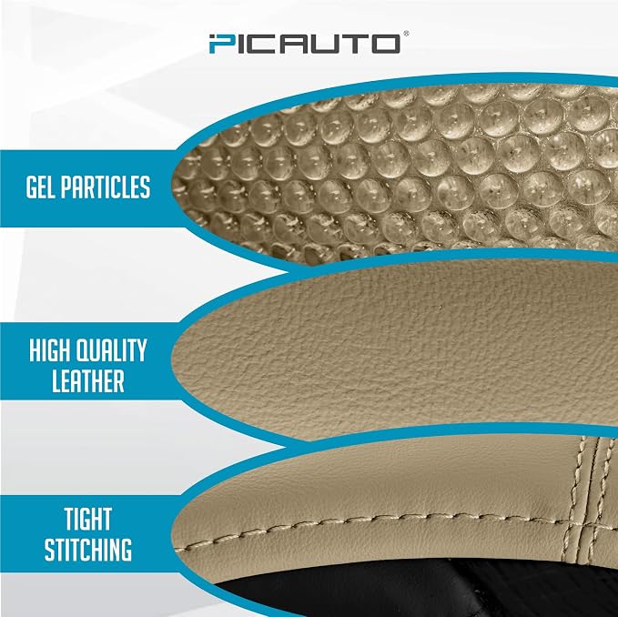 PIC AUTO Gel Particles Steering Wheel Cover, Universal Fit 14.5"-15.5" - Image 3
