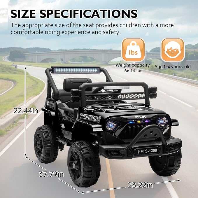 12V Ride on Electric Truck Car for Kids, 12V Kids Electric Vehicles w/Remote - Image 4