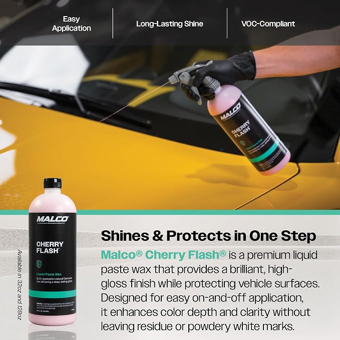 Malco Cherry Flash Automotive Liquid Paste Wax – Protect & Shine Your - Image 5
