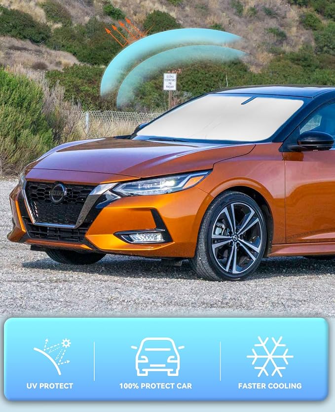 Sun Shade for Sentra Sedan Windshield Sunshades for 2020 2021 2022 2023 2024 - Image 5