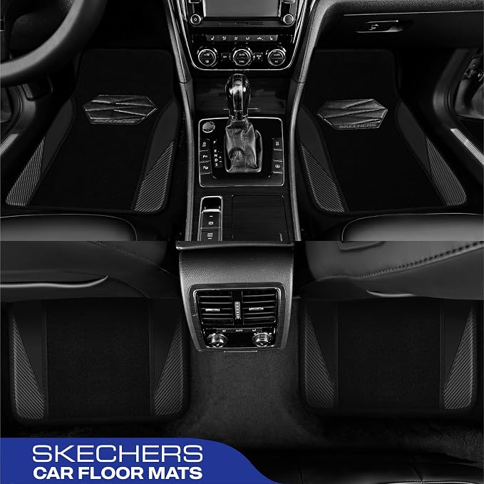 Skechers Car Floor Mats, Waterproof Universal Fit Car Mats, Faux Leather Car - Image 3