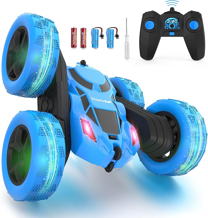 Remote Control Car Double Sided 360°Rotating 4WD RC Cars by Hamdol