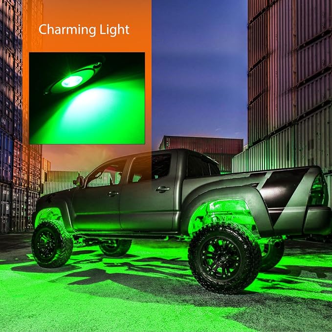 Nilight LED Rock Light 6PCS Green Pods - Image 7
