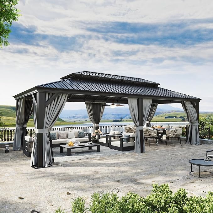 Aoxun 12' X 24' Hardtop Gazebo by Aoxun