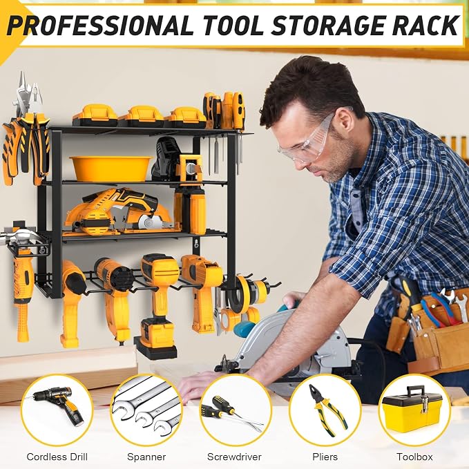 5 Layers 2 IN 1 Power Tool Organizer Wall Mount - Image 5