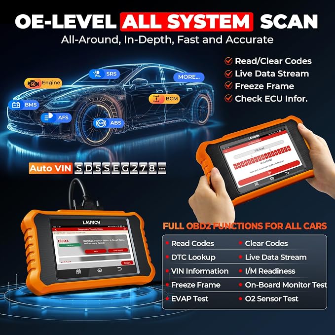 LAUNCH Creader Elite V2.0 for BMW OBD2 Scanner, 2025 Full Systems - Image 2