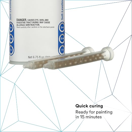 3M Self-Leveling Seam Sealer, Quick-Curing Epoxy, 200 mL/6.75 fl oz Cartridge - Image 3