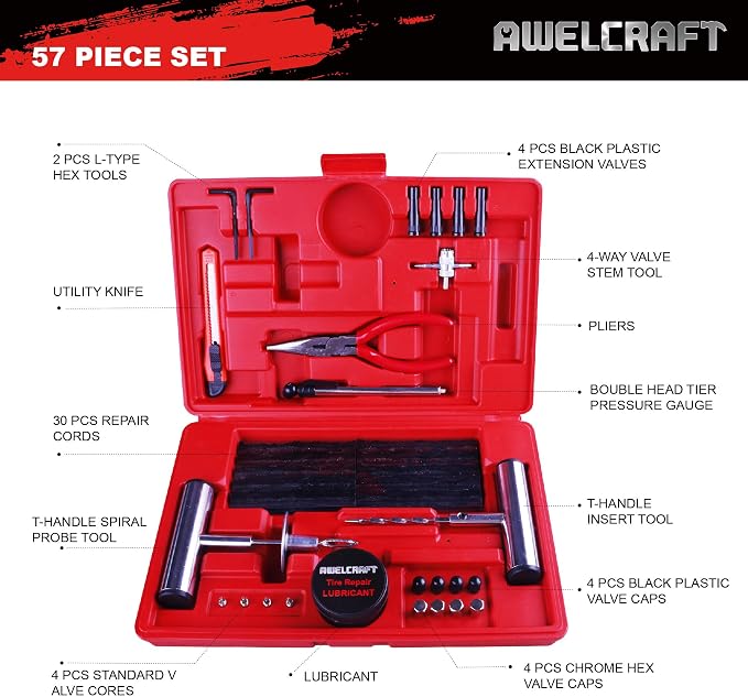 Heavy Duty Tire Repair Tools Kit - Image 2
