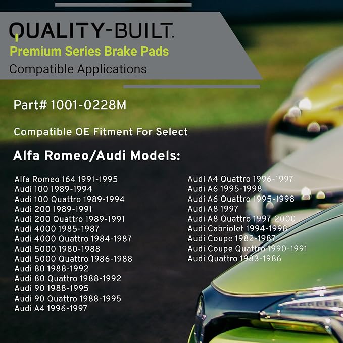 Premium Semi-Metallic Rear Brake Pads Compatible - Image 3