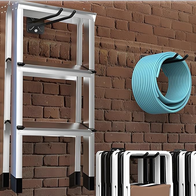 Heavy Duty Garage Hooks and Tool Organizer, 12.4 Inch Wall Mount Hangers - Image 2