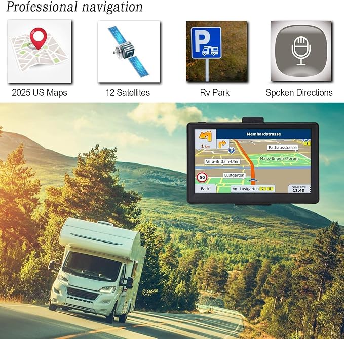 GPS Navigator for Car 7 Inch, GPS Truck Drivers Commercial 2025, Trucker GPS - Image 4