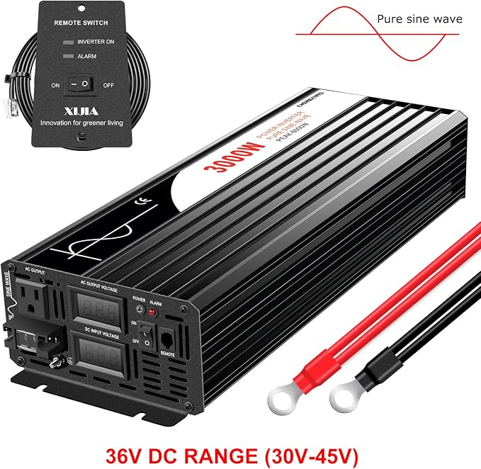 Xijia 3000W Pure Sine Wave Inverter DC 36V to AC 120V 60HZ Solar Converter - Image 2