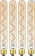 Vintage LED Spiral Filament Bulb T10, 8.9inch Long Tubular Dimmable Edison by LEOOLS