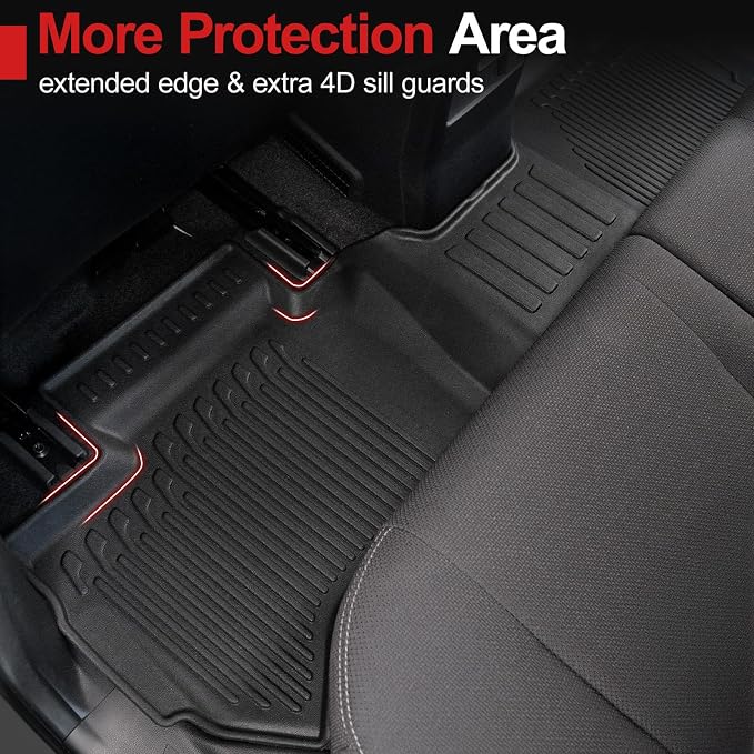 Floor Mats Set for 2025 Toyota 4Runner Fuel 5-Seater, Full Coverage All Weather - Image 7