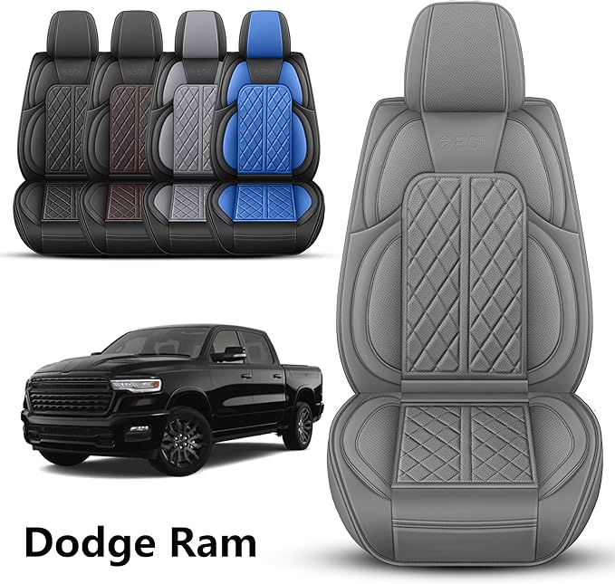 Car Seat Cover Custom Fit for Dodge Ram 1500 2500 3500 2002-2024 Faux Leather - Image 2
