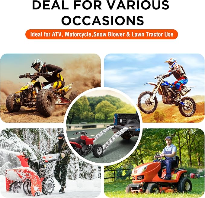 Rockland 72" x 9" Tri-Fold Steel Truck Ramps, 1000 LBS Capacity, Folding - Image 8