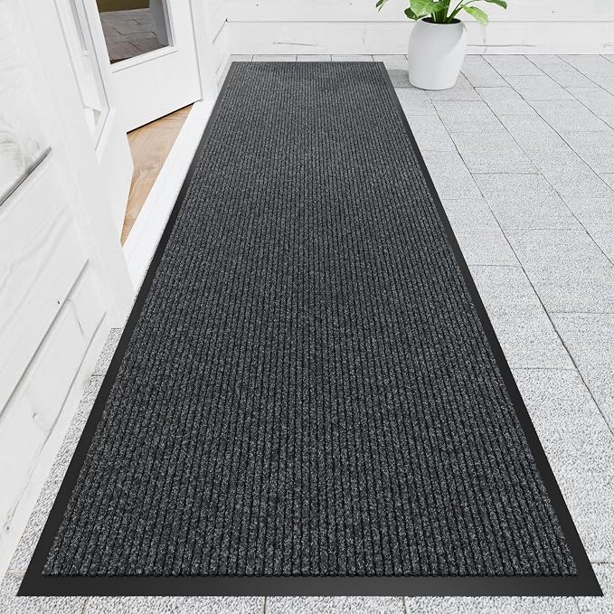 Front Door Mat, Commercial Entrance, Low Profile, Durable Rubber Backing by Naturehydro