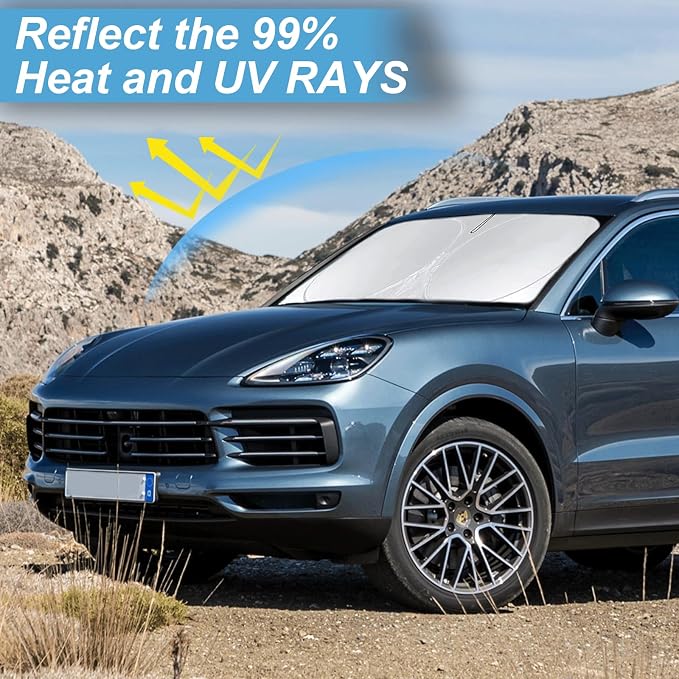 Custom Fit Cayenne Windshield Sunshade - Image 2